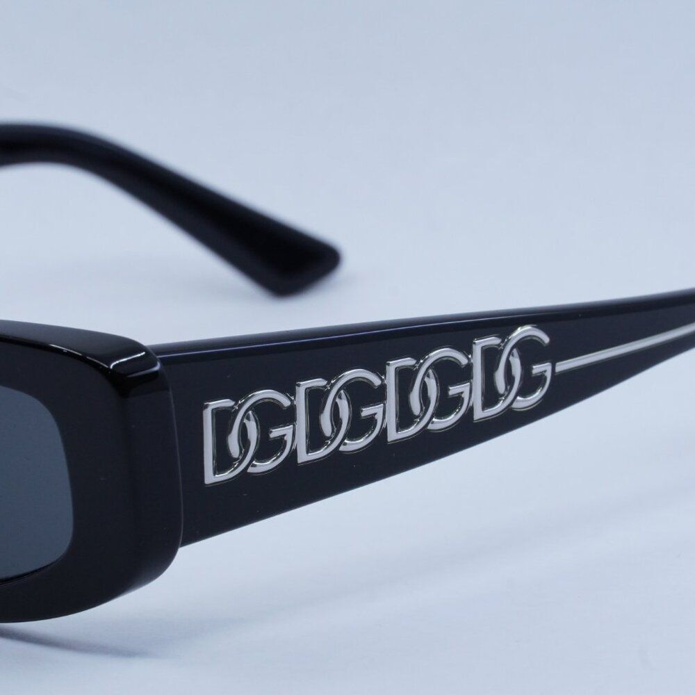 🕶️ New Dolce & Gabbana DG4445 501/87 Sunglasses -Black Frame, Dark Grey Lenses - Picture 4 of 11